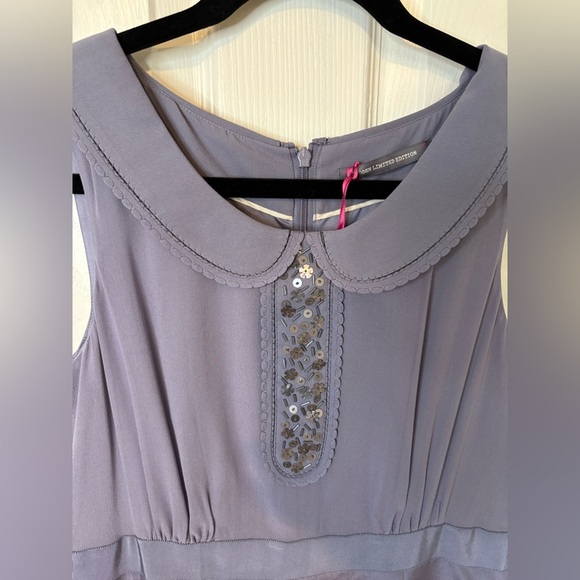 NWT Boden Limited Edition Silk Sheath Dress | Size 6 | Frosted Grey Lavender - Picture 3 of 12